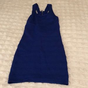 Royal blue bodycon dress